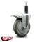 Service Caster 5'' Gray Poly Swivel 1'' Expanding Stem Caster Total Lock Brake SCC-EXTTL20S514-PPUB-1 - alternate 3
